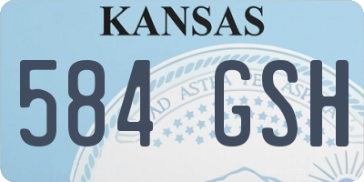 KS license plate 584GSH