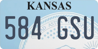 KS license plate 584GSU