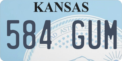 KS license plate 584GUM