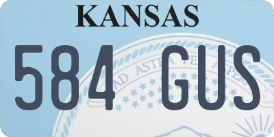 KS license plate 584GUS