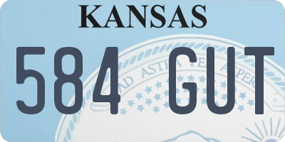 KS license plate 584GUT