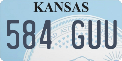 KS license plate 584GUU