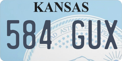 KS license plate 584GUX