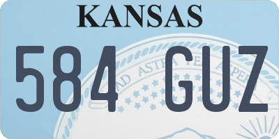 KS license plate 584GUZ