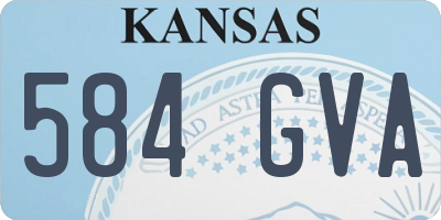 KS license plate 584GVA