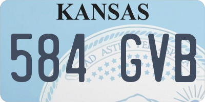 KS license plate 584GVB