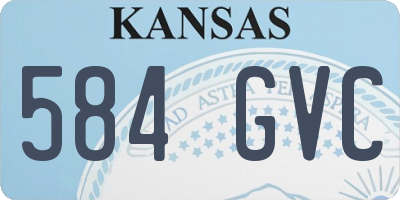 KS license plate 584GVC
