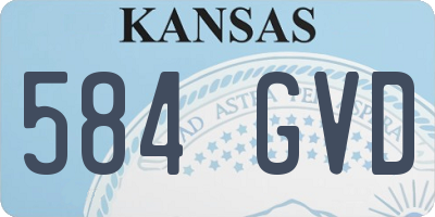 KS license plate 584GVD