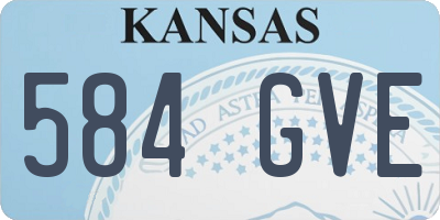 KS license plate 584GVE