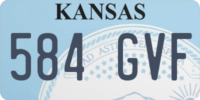 KS license plate 584GVF
