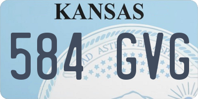 KS license plate 584GVG