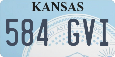 KS license plate 584GVI
