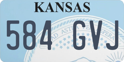 KS license plate 584GVJ