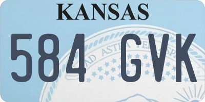 KS license plate 584GVK