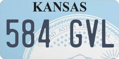KS license plate 584GVL