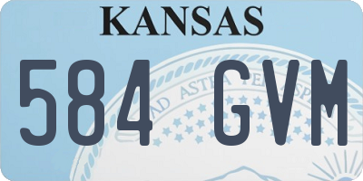 KS license plate 584GVM