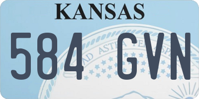 KS license plate 584GVN