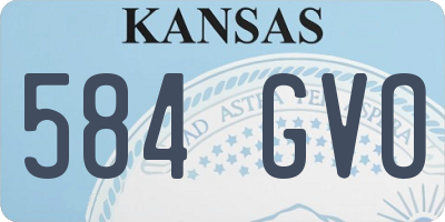 KS license plate 584GVO