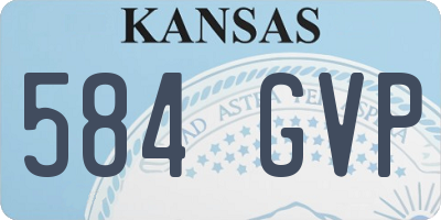 KS license plate 584GVP