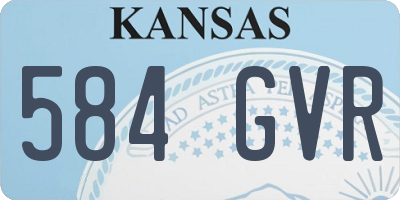 KS license plate 584GVR