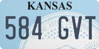 KS license plate 584GVT