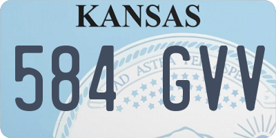 KS license plate 584GVV