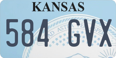 KS license plate 584GVX