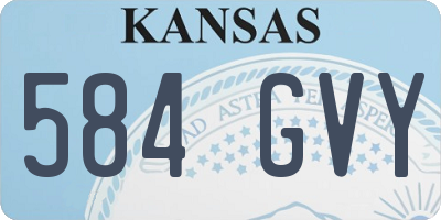 KS license plate 584GVY