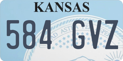KS license plate 584GVZ