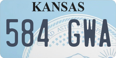KS license plate 584GWA
