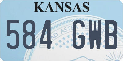 KS license plate 584GWB