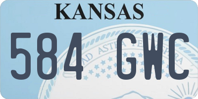 KS license plate 584GWC