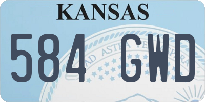 KS license plate 584GWD