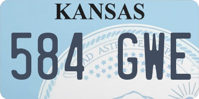 KS license plate 584GWE