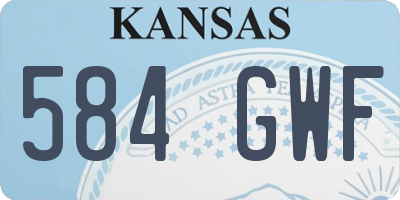 KS license plate 584GWF