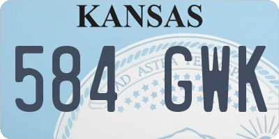 KS license plate 584GWK
