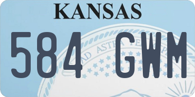 KS license plate 584GWM