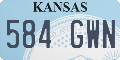 KS license plate 584GWN
