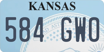 KS license plate 584GWO