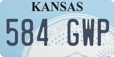 KS license plate 584GWP