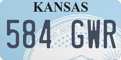 KS license plate 584GWR
