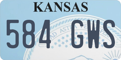 KS license plate 584GWS