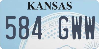 KS license plate 584GWW