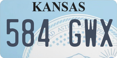 KS license plate 584GWX