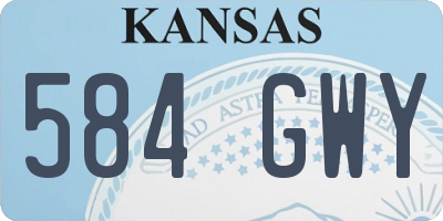 KS license plate 584GWY