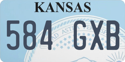 KS license plate 584GXB