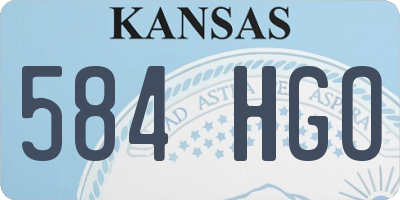 KS license plate 584HGO