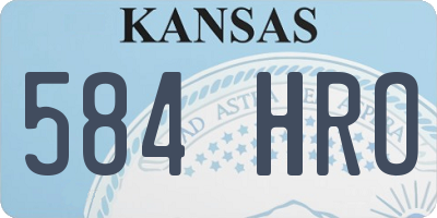 KS license plate 584HRO