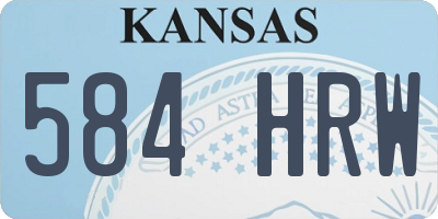 KS license plate 584HRW