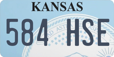 KS license plate 584HSE